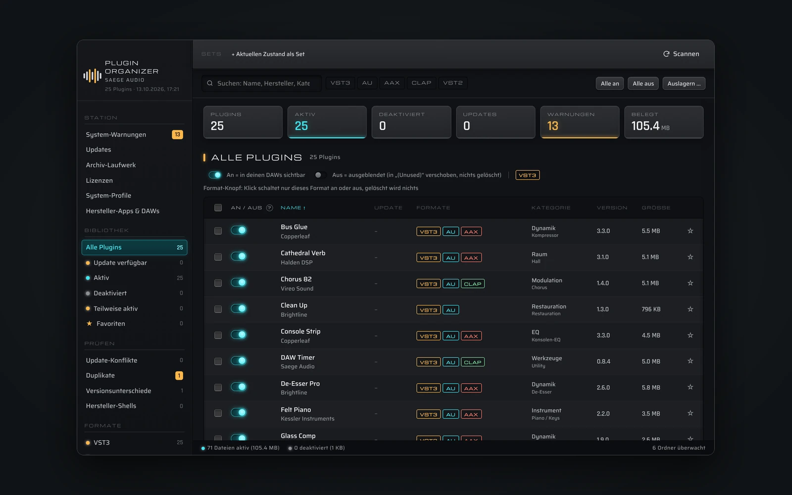 Plugin Organizer — ANTEPRIMA DI SVILUPPO · SOGGETTA A MODIFICHE